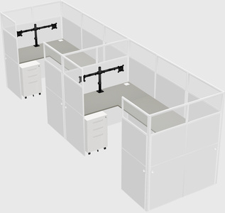 U-shaped cubicle