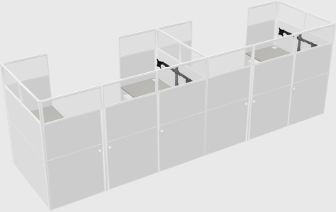 U-shaped cubicle