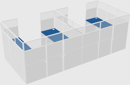 U-shaped cubicle