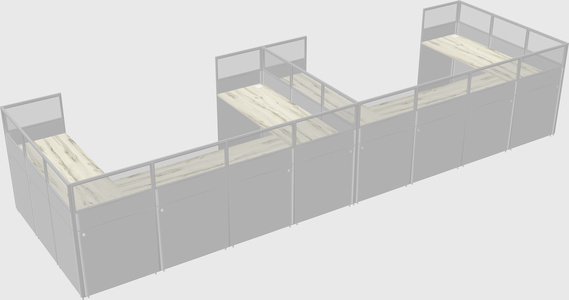 Cabine en u