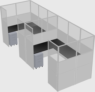 U-shaped cubicle