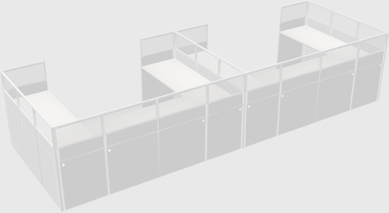 U-shaped cubicle
