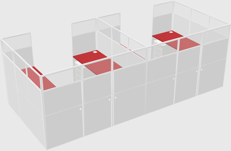 U-shaped cubicle