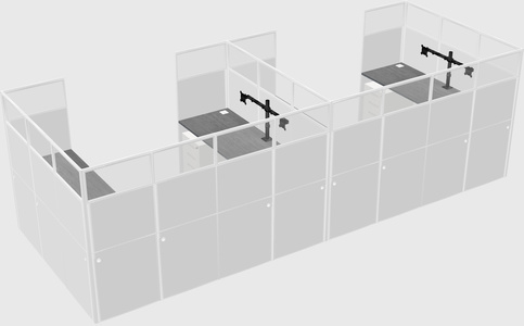 U-shaped cubicle
