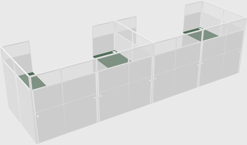 U-shaped cubicle