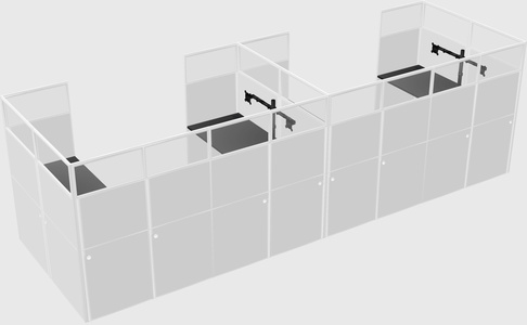 U-shaped cubicle