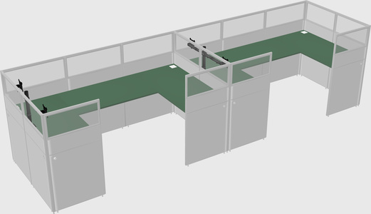U-shaped cubicle