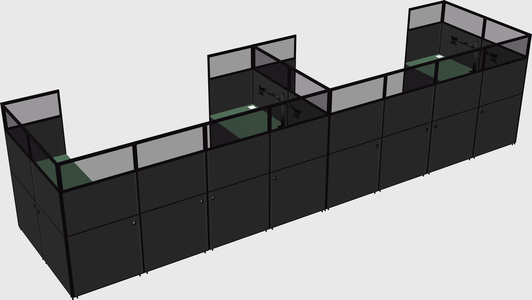 U-shaped cubicle