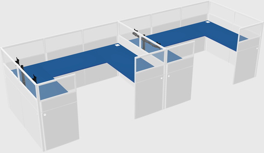 U-shaped cubicle