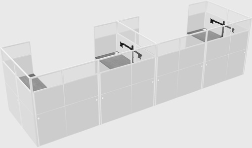 U-shaped cubicle