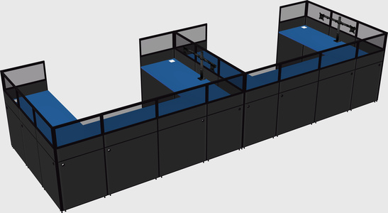 U-shaped cubicle