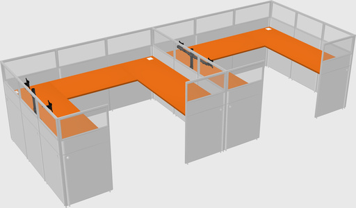 U-shaped cubicle