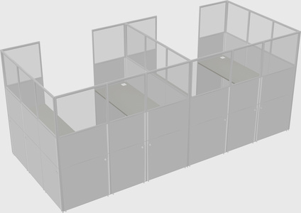 U-shaped cubicle