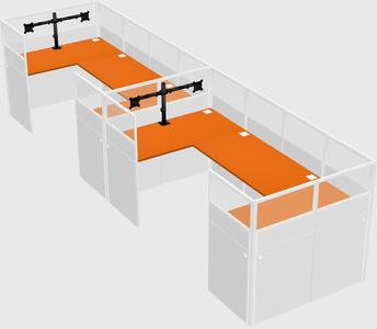 U-shaped cubicle