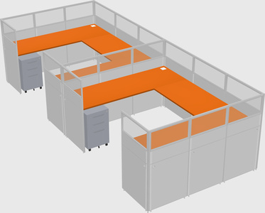 U-shaped cubicle