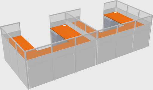 U-shaped cubicle