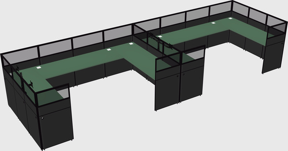 U-shaped cubicle