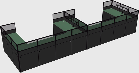 U-shaped cubicle