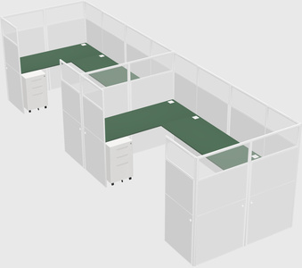 U-shaped cubicle
