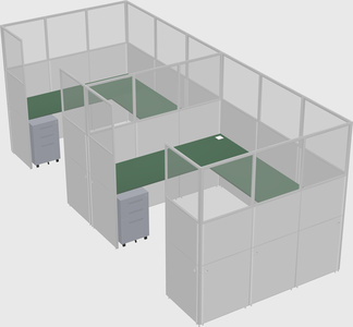 U-shaped cubicle
