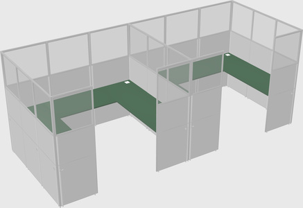 U-shaped cubicle