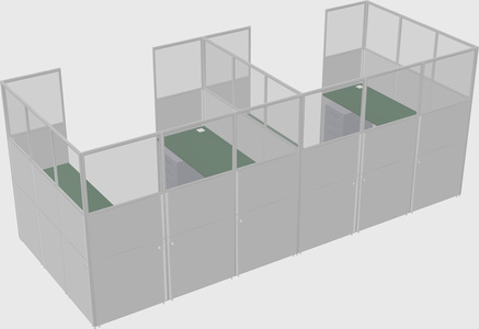 U-shaped cubicle