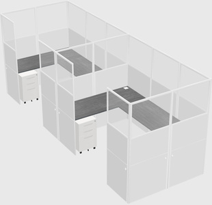 U-shaped cubicle