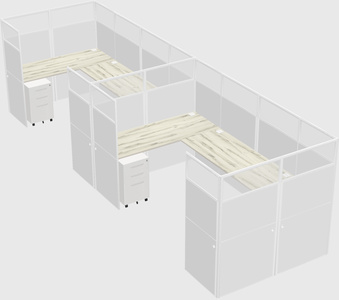 U-shaped cubicle