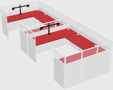 U-shaped cubicle