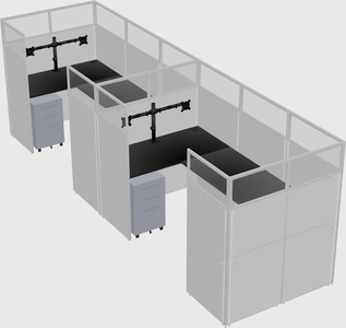 U-shaped cubicle