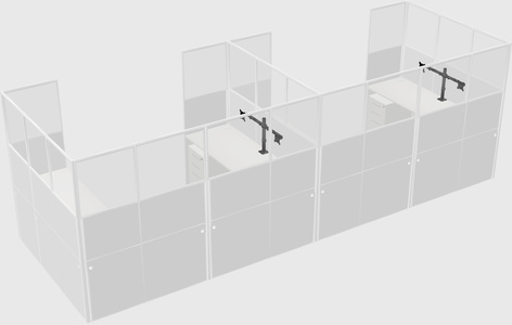 U-shaped cubicle