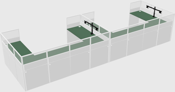 U-shaped cubicle