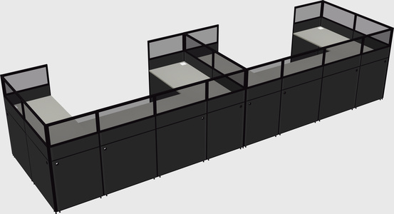 U-shaped cubicle