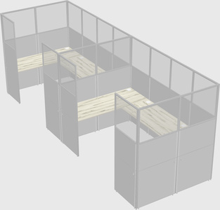 U-shaped cubicle