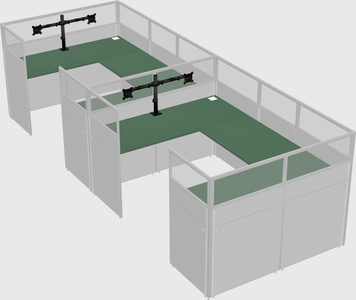 U-shaped cubicle