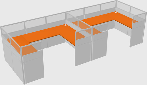 U-shaped cubicle