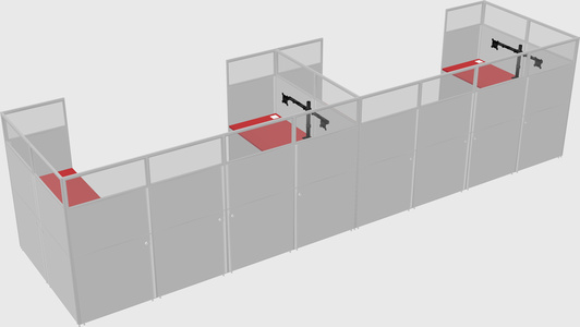 U-shaped cubicle