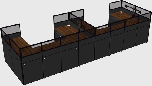 Cabine en u