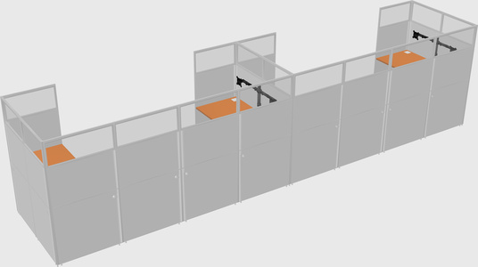 U-shaped cubicle