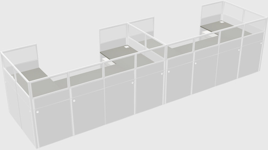 U-shaped cubicle