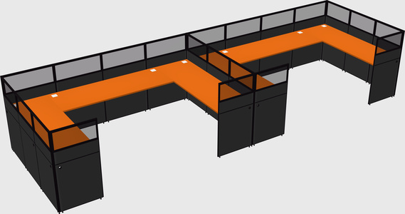 U-shaped cubicle