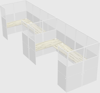 U-shaped cubicle