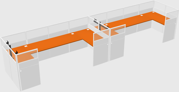 U-shaped cubicle