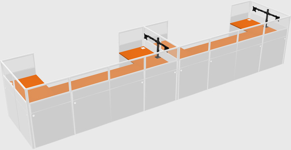U-shaped cubicle