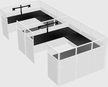 U-shaped cubicle