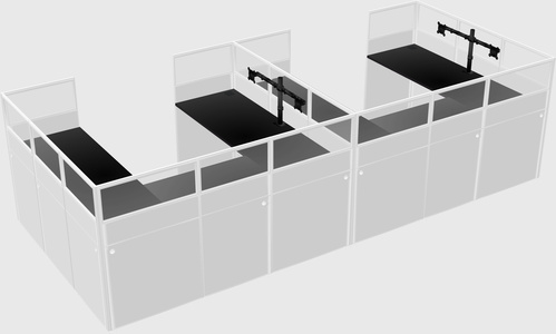 U-shaped cubicle