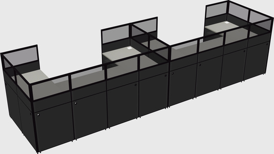 U-shaped cubicle