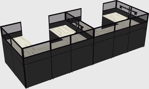 U-shaped cubicle