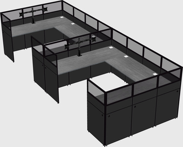 U-shaped cubicle