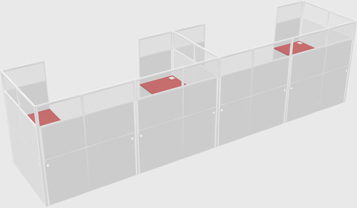 U-shaped cubicle
